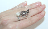 Ring silver 925 white pearl