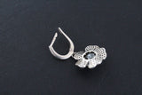 Silver 925 earrings ring pendant black pearl