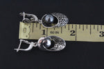 Earrings pearl Black silver 925 Armenian Spirit