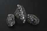 Earrings white zircon Sterling silver 925