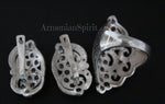 Silver 925 ring earrings SILVER 925 White zircon