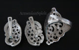 Silver 925 ring earrings SILVER 925 White zircon