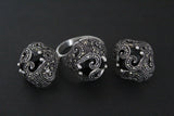 Earrings Ring Sterling silver 925 onyx Armenian Spirit