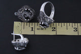 Earrings Ring Sterling silver 925 onyx Armenian Spirit