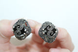 Earrings Ring Sterling silver 925 onyx Armenian Spirit