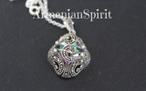 Silver 925 pendant rainbow topaz