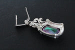 Earrings 925 Silver rainbow green topaz Armenian Spirit