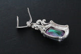 Earrings 925 Silver rainbow green topaz Armenian Spirit