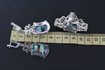 Earrings ring 925 Silver green topaz Armenian Spirit