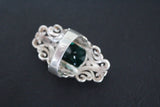 Earrings 925 Silver green topaz Armenian Spirit