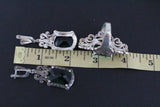 Earrings 925 Silver rainbow green topaz Armenian Spirit