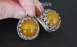 Silver 925 ring Yellow agate