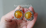 Silver 925 ring Yellow agate