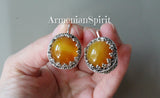 Silver 925 ring Yellow agate