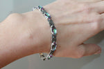 Silver 925 Bracelet rainbow topaz