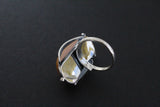 Earrings ring Baltic amber Silver 925 Armenian Spirit