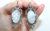 Do not know where to buy one of a kind moonstone cabochon vintage earrings made in filigree technique? We have these earrings made by Armenian artisans with unique design and English lock. The earrings look in an old style like Reneisanse amcient jewelry