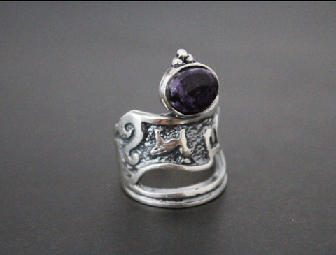 Ring women amethyst Sterling silver 925