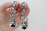 Long earrings amethyst Sterling silver 925