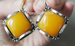 Sterling silver Baltic amber Earrings Ring