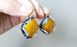 Sterling silver Baltic amber Earrings Ring