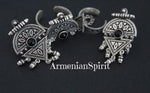 Ethnic earrings Silver 925 Onyx Armenian Spirit