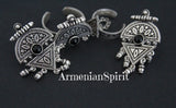 Ethnic earrings Silver 925 Onyx Armenian Spirit