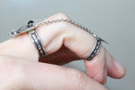 Ethnic double ring Silver 925 Onyx Armenian Spirit