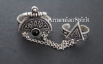 Ethnic earrings Silver 925 Onyx Armenian Spirit