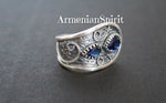 Sapphire Earrings ring pendant Silver 925