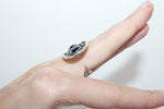 Sapphire Earrings ring pendant Silver 925