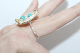 Sterling silver 925 Turquoise earrings ring