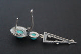 Turquoise earrings ring Silver 925