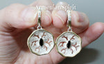 Set earrings ring Silver 925 flower zircon