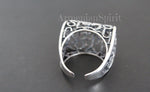 Dome ring Armenian alphabet silver 925 Armenian Spirit