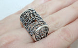 Dome ring Armenian alphabet silver 925 Armenian Spirit