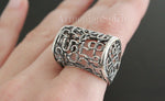 Dome ring Armenian alphabet silver 925 Armenian Spirit