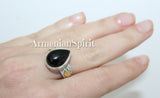 Ring silver 925 jewelry onyx