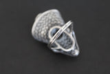 Calla flower Large ring sterling silver 925 Amethyst druse purple