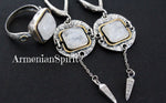 Earrings Sterling silver 925 moonstone