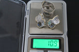 Buy jewelry set with small earrings and ring. The gemstone is blue labradorite small gemstone.