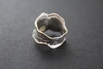 Vintage style ring black onyx SILVER 925 gold plated