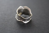 Vintage style ring black onyx SILVER 925 gold plated