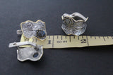 Vintage style ring black onyx SILVER 925 gold plated