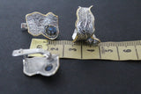 Vintage style ring black onyx SILVER 925 gold plated