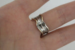 Vintage style ring black onyx SILVER 925 gold plated