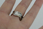 Vintage style ring black onyx SILVER 925 gold plated