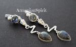 Earrings silver 925 Labradorite Armenian Spirit