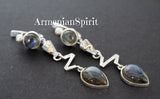 Earrings silver 925 Labradorite Armenian Spirit