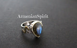 Earrings silver 925 Labradorite Armenian Spirit